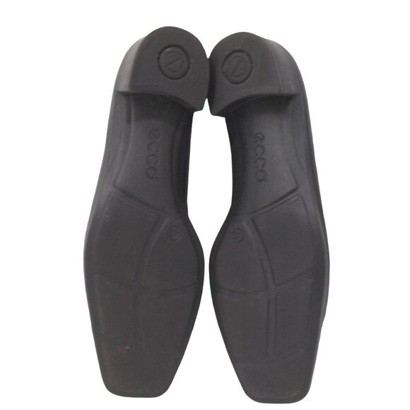 Ecco Heel Pump Women US 9 9.5 EU 40 Black Slip On Comfort Leather Career Classic - Picture 8 of 10